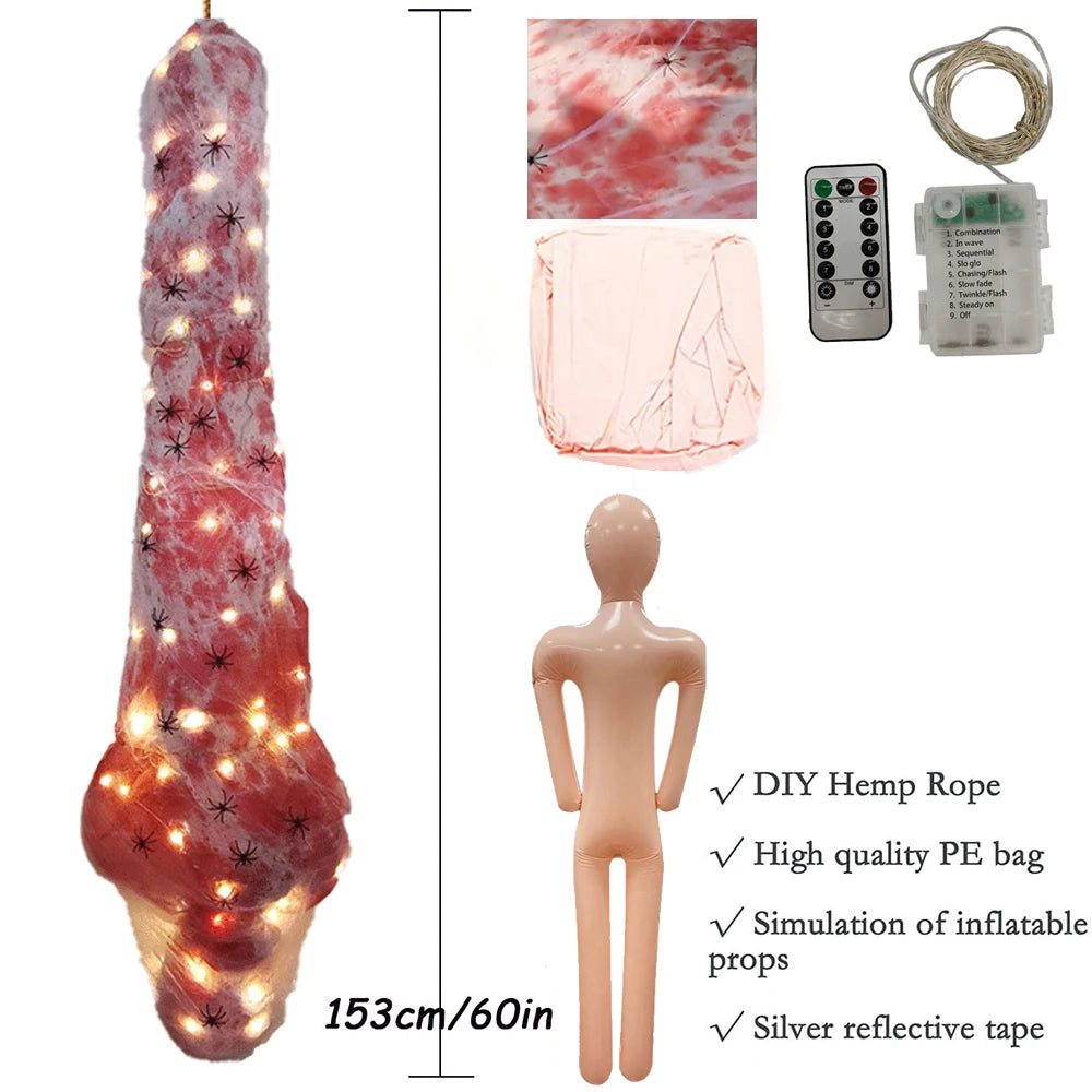 Decorative product with lights and remote control, featuring a mannequin for scale.