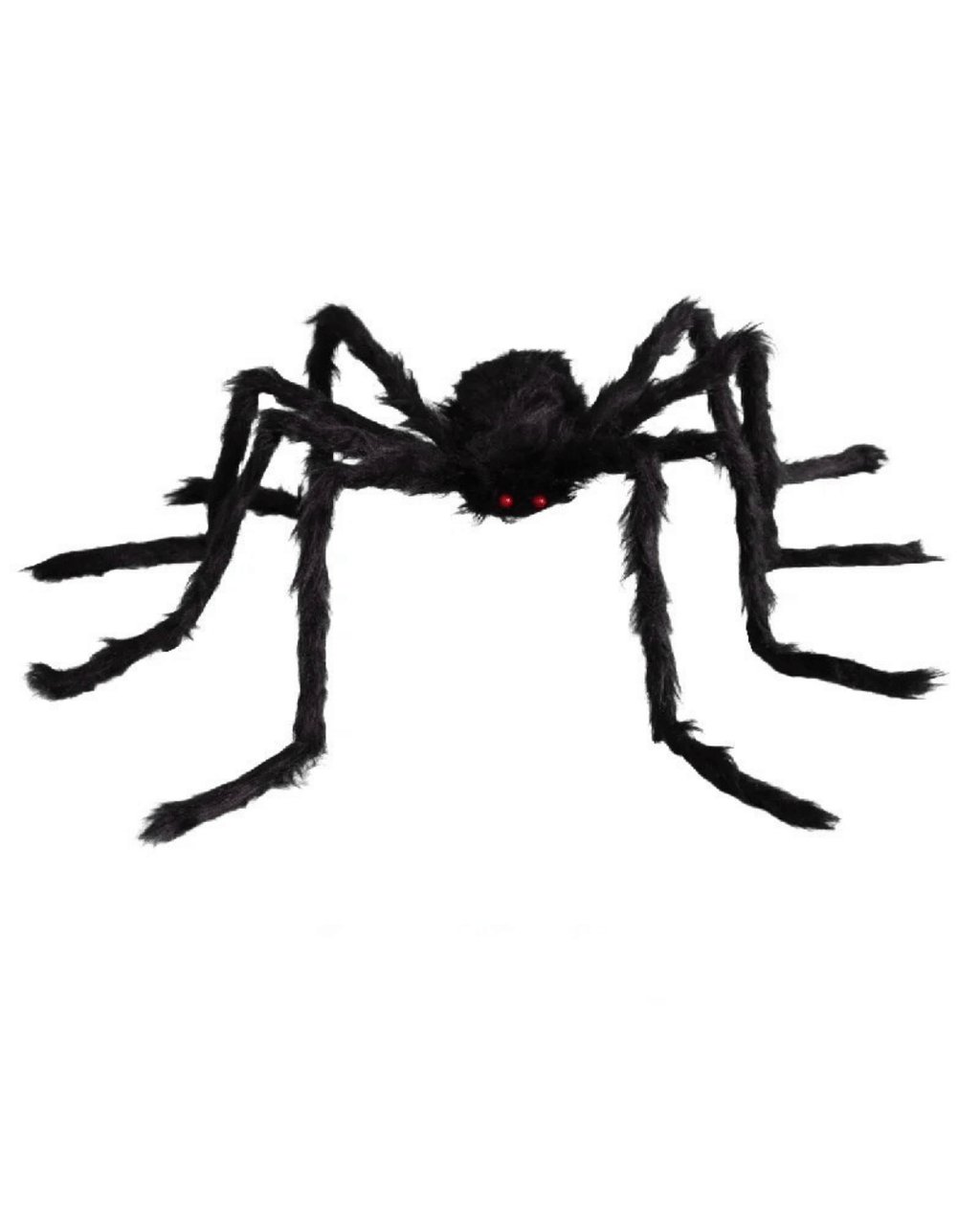 Large black spider decoration on a white background