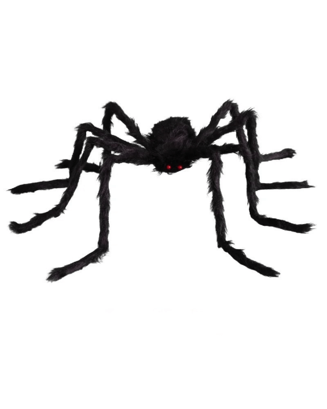 Large black spider decoration on a white background